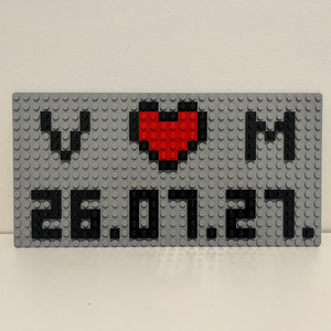 Egyedi esküvői mozaik dekor � monogrammal és dátummal - esküvő - dekoráció - tábla & jelzés - Meska.hu