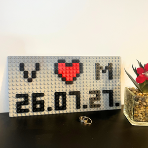 Egyedi esküvői mozaik dekor � monogrammal és dátummal, Esküvő, Dekoráció, Tábla & Jelzés, Mindenmás, MESKA