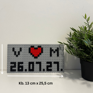 Egyedi esküvői mozaik dekor � monogrammal és dátummal - esküvő - dekoráció - tábla & jelzés - Meska.hu