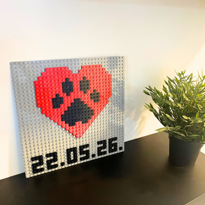 Egyedi kutyás mozaik dekor � tappancs mintával és dátummal, Otthon & Életmód, Ház & Kert, Kutyatábla, Mindenmás, MESKA