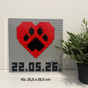 Egyedi kutyás mozaik dekor � tappancs mintával és dátummal - otthon & életmód - ház & kert - kutyatábla - Meska.hu