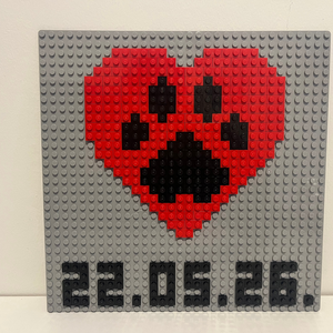 Egyedi kutyás mozaik dekor � tappancs mintával és dátummal - otthon & életmód - ház & kert - kutyatábla - Meska.hu