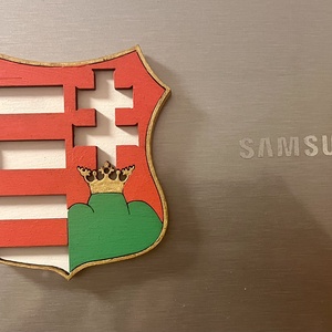 Kossuth-címer, kézzel festett hűtőmágnes - otthon & életmód - konyhafelszerelés, tálalás - konyhai dekoráció - hűtőmágnes - Meska.hu