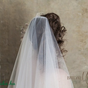 Rövid körfátyol 50/60 cm hosszú, menyasszonyi fátyol -  - Meska.hu