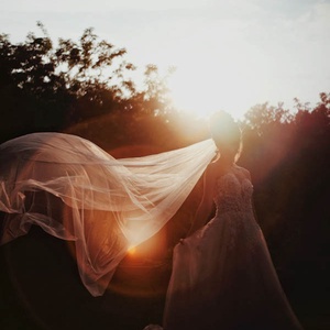 ARIA hosszú gyöngyös menyasszonyi fátyol - esküvő - kiegészítők - fátyol - Meska.hu