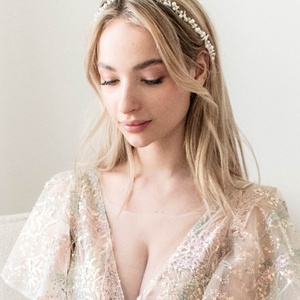 FRIDA menyasszonyi fejdísz, pánt, Esküvő, Hajdísz, Hajpánt, Ékszerkészítés, MESKA