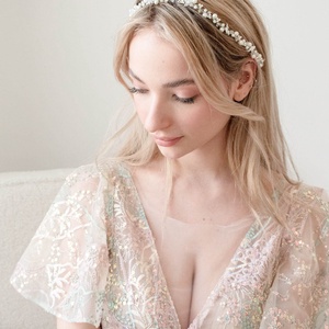 FRIDA menyasszonyi fejdísz, pánt - esküvő - hajdísz - hajpánt - Meska.hu