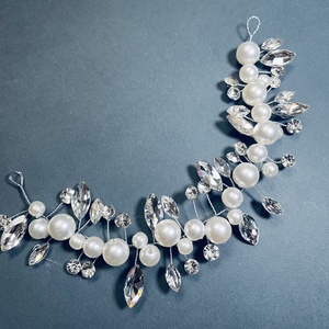 Rövid strasszos menyasszonyi hajdrót - esküvő - hajdísz - kontydísz & hajdísz - Meska.hu