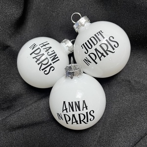 Emily Párizsban - Egyedi karácsonyi gömb - karácsony - karácsonyi lakásdekoráció - karácsonyfadíszek - Meska.hu