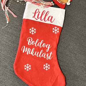AKCIÓ!!! Nagy méretű Mikulás csizma felirattal  - Meska.hu