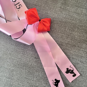 Vőfélyszalag - Minnie-Mickey egér - esküvő - dekoráció - helyszíni dekor - Meska.hu