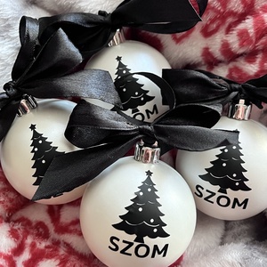 Műanyag Karácsonyi gömb 8 cm - karácsony - karácsonyi lakásdekoráció - karácsonyfadíszek - Meska.hu