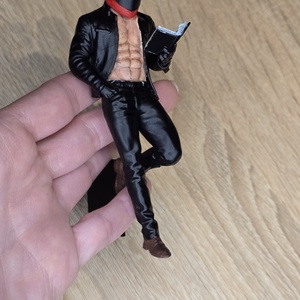 Motoros olvasó figura bookshelf insert, könyvespolc dekoráció - otthon & életmód - dekoráció - asztal és polc dekoráció - könyvszobor - Meska.hu