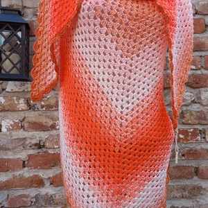 Ombre Horgolt vállkendő - háromszög alakú , Ruha & Divat, Sál, Sapka, Kendő, Vállkendő, Horgolás, MESKA