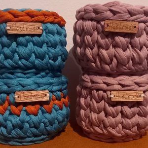 Picur polófonalból horgolt tároló - ajándékozáshoz - otthon & életmód - tárolás & rendszerezés - tárolókosár - Meska.hu