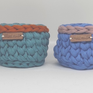 Picur polófonalból horgolt tároló - ajándékozáshoz, Otthon & Életmód, Tárolás & Rendszerezés, Tárolókosár, Horgolás, MESKA