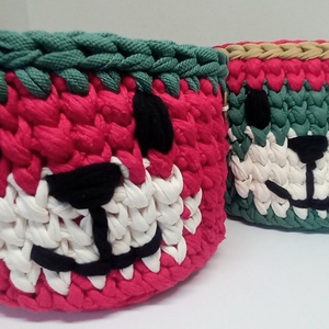 Mikulás mackója polófonalból horgolt tároló - , Otthon & Életmód, Tárolás & Rendszerezés, Tárolókosár, Horgolás, MESKA