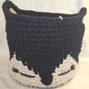Róka polófonalból horgolt gigatároló , Otthon & Életmód, Tárolás & Rendszerezés, Tárolókosár, Horgolás, MESKA