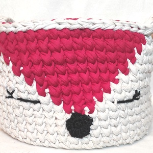 RÓKA polófonalból horgolt tároló , Otthon & Életmód, Tárolás & Rendszerezés, Tárolókosár, Horgolás, MESKA