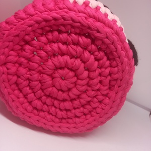 Őzike polófonalból horgolt tároló  - otthon & életmód - tárolás & rendszerezés - tárolókosár - Meska.hu