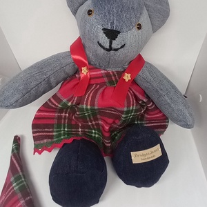 Karácsonyi Mackólány - játék & sport - plüssállat & játékfigura - maci - Meska.hu