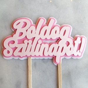 Tortadísz Boldog Szülinapot! - otthon & életmód - konyhafelszerelés, tálalás - sütés, főzés - sütidísz - Meska.hu