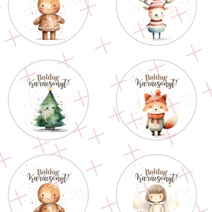 Karácsonyi ajándékcimkék nyomtatható pdf DIGITÁLIS TERMÉK - Meska.hu