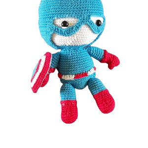Amerika kapitánya szuperhős horgolt amigurumi figura - Meska.hu