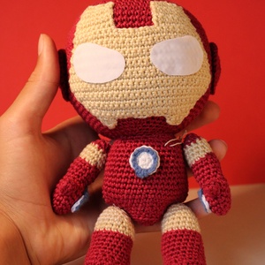 Szuperhős,Vasember amigurumi figura, Játék & Sport, Baba & babaház, Baba, Horgolás, MESKA