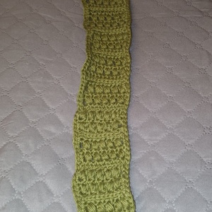 Fejpánt zöld gombos - ruha & divat - sál, sapka, kendő - fejpánt - Meska.hu