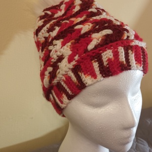 Sapka piros - ruha & divat - sál, sapka, kendő - fejpánt - Meska.hu