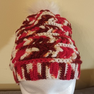 Sapka piros - ruha & divat - sál, sapka, kendő - fejpánt - Meska.hu