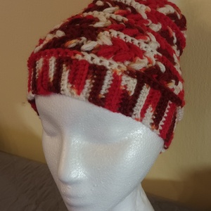 Sapka piros - ruha & divat - sál, sapka, kendő - fejpánt - Meska.hu