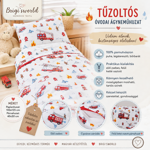 Tűzoltós ovis ágynemű huzat - Meska.hu
