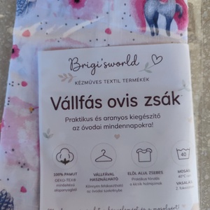 Vállfás oviszsák-unikornisos - játék & sport - ovis felszerelés - ovis zsák - Meska.hu