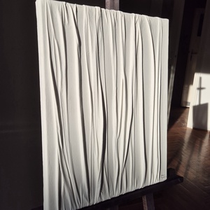 Fehér textúrált festmény - művészet - festmény - akril - Meska.hu