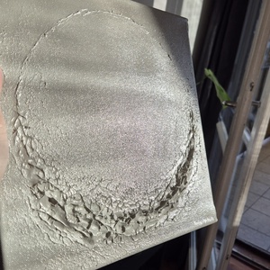 Szürke/beige minimalista textúrált absztrakt absztrakt festmény 30x30cm - művészet - festmény - akril - Meska.hu