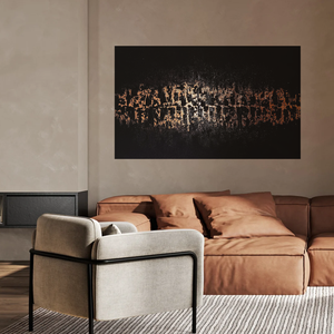Fekete rose gold absztrakt festmény 70x100cm , Művészet, Festmény, Akril, Festészet, MESKA