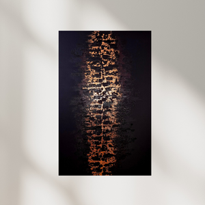 Fekete rose gold absztrakt festmény 70x100cm  - művészet - festmény - akril - Meska.hu
