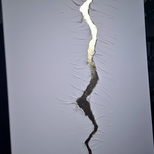 Egyedi megrendelésre fehér arany absztrakt festmény 70x100cm , Művészet, Festmény, Akril, Festészet, MESKA