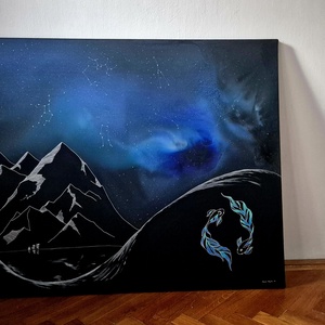 Egyedi festménymegrendelés különleges kérdéssel 100x120cm - művészet - festmény - Meska.hu