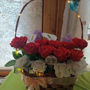 Anyák napi virág kosár, Otthon & Életmód, Virágdekoráció, Virágok, Virágcsokor, , MESKA
