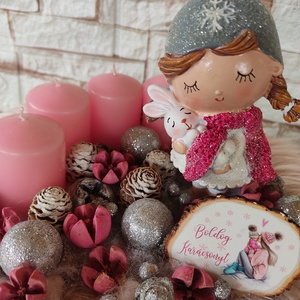  Lánykás Adventi koszorú - karácsony - adventi díszek - adventi koszorú - Meska.hu