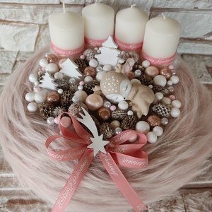 Alvó őzikés Adventi koszorú - Meska.hu