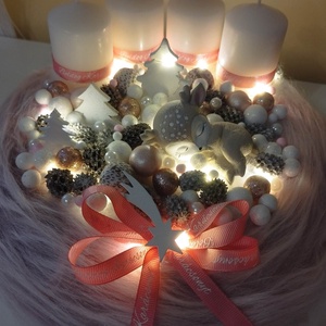 Alvó őzikés Adventi koszorú - karácsony - adventi díszek - adventi koszorú - Meska.hu