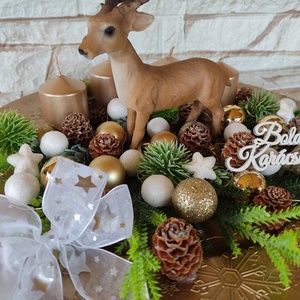 Szarvas Adventi koszorú - karácsony - adventi díszek - adventi koszorú - Meska.hu