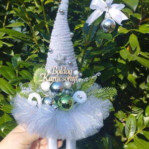 Szürke sapkás tüll szoknyás Manófa - Meska.hu