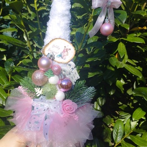 Rózsaszín tüll szoknyás Manófa - Meska.hu