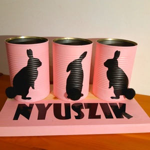 Tolltartó nyuszis rózsaszín - Meska.hu