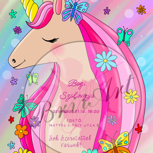 Születésnapi meghívó - otthon & életmód - papír, írószer - ajándékozás kellékei - meghívó - Meska.hu